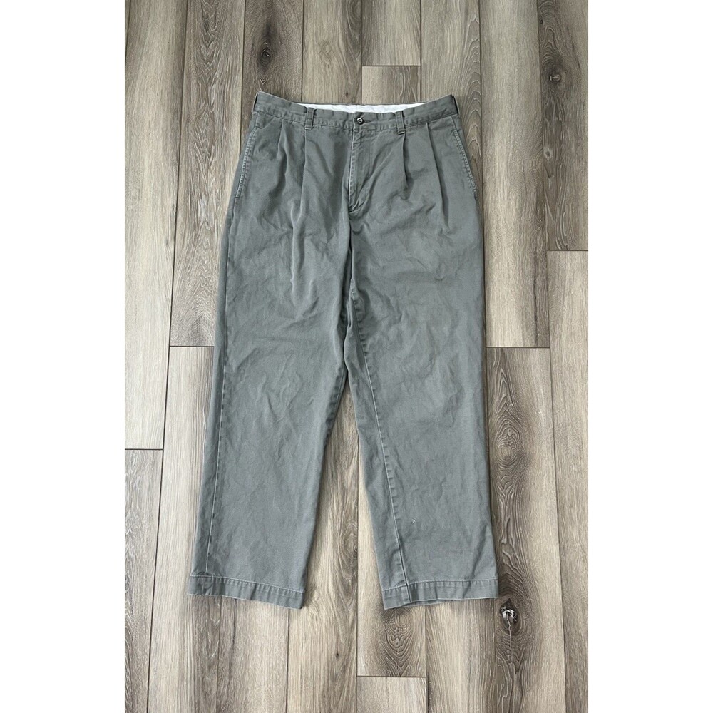 Brooks Sport Men's Sz 34” x 30” Casual Chino Pants Green Straight Leg